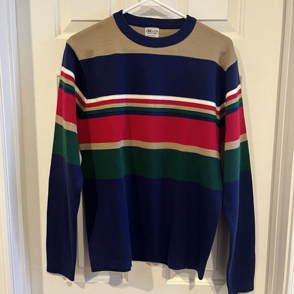 VINTAGE OHRBACH'S Men's Large Striped Sweater - Picture 2 of 10